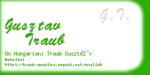 gusztav traub business card